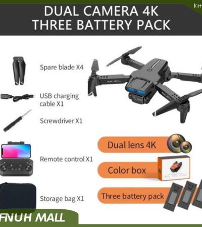 New A6 Pro Drones GPS WIFI FPV 4K HD Camera 3 Battery Foldable Selfie RC Quadcopter