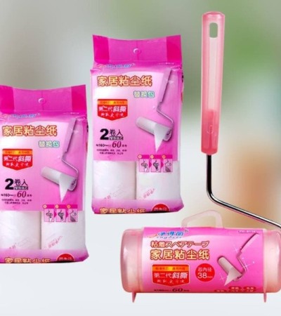 额外床单（60s/90s）防尘和地板额外粘性棉绒滚筒填充长/短手柄|脱毛束优惠10/16cm